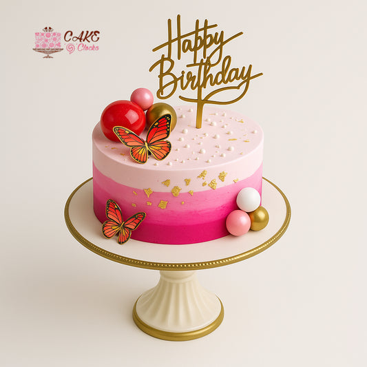 Blush Pink Ombre Cake