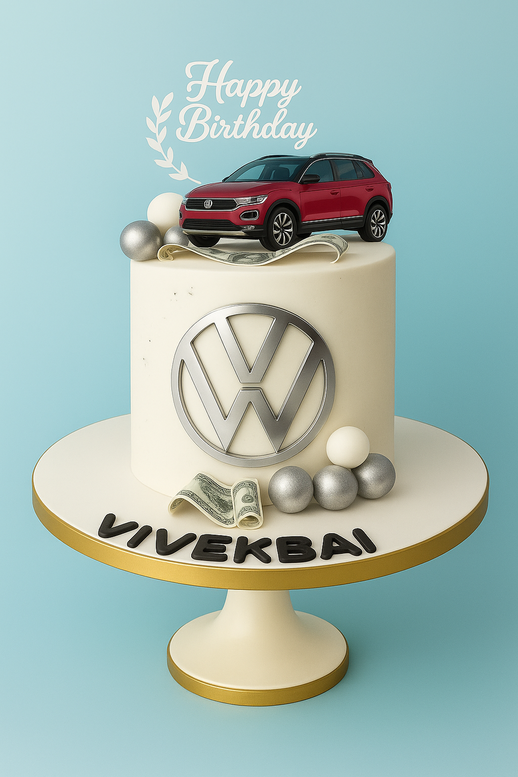 Volkswagen Car Theme Cake
