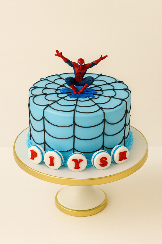 Spiderman Web Birthday Cake