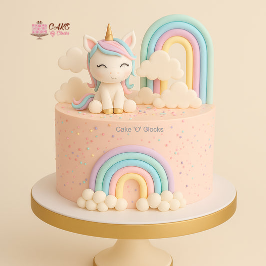 Smiling Unicorn Dream Cake