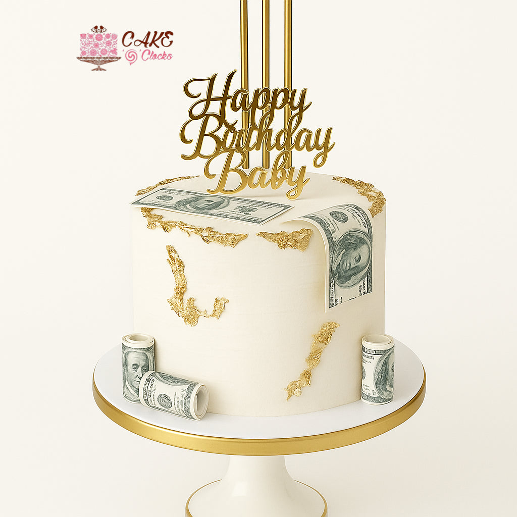 Luxury Money Roll Birthday Cake