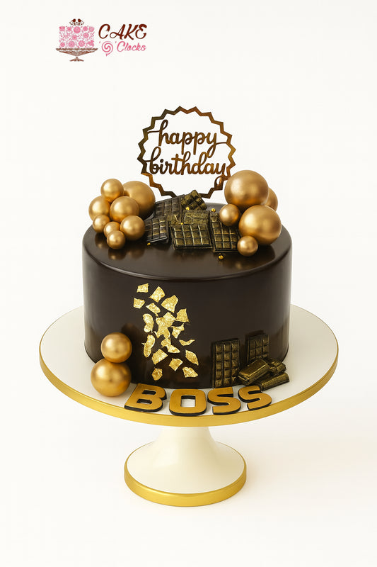 Golden Boss Chocolate Cake