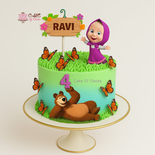 Masha & Bear Theme Cake