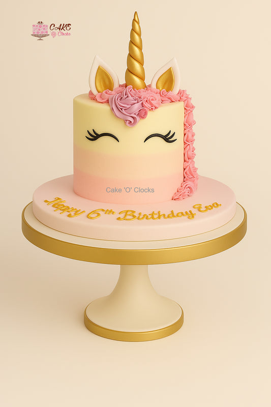 Elegant Pink Unicorn Cake