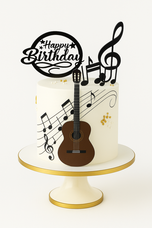 Guitar Music Theme Cake