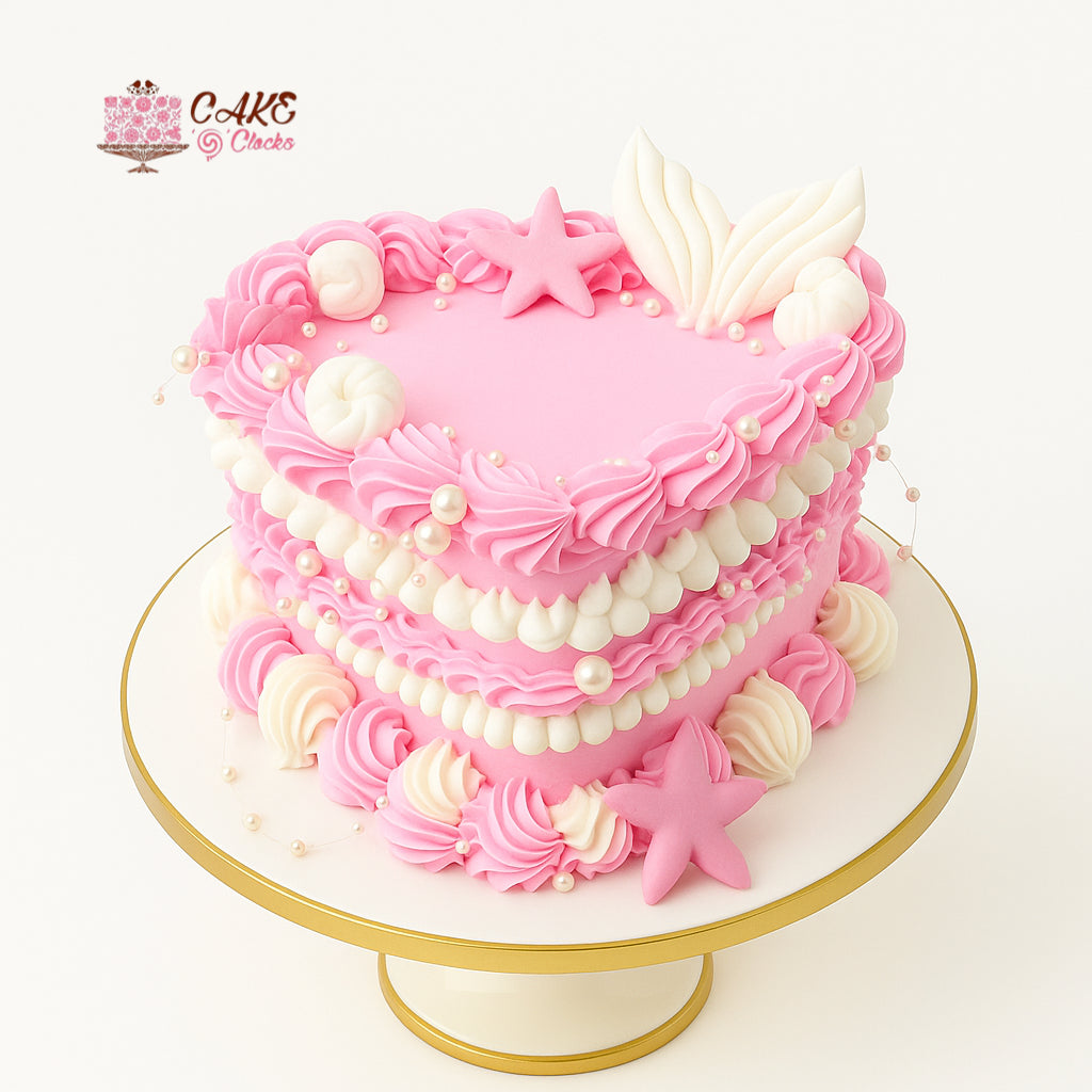 Pink Heart Cake
