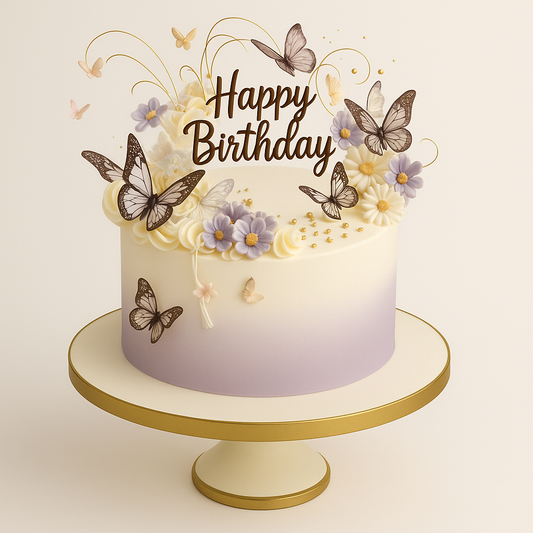 Garden Butterfly Flower Cake