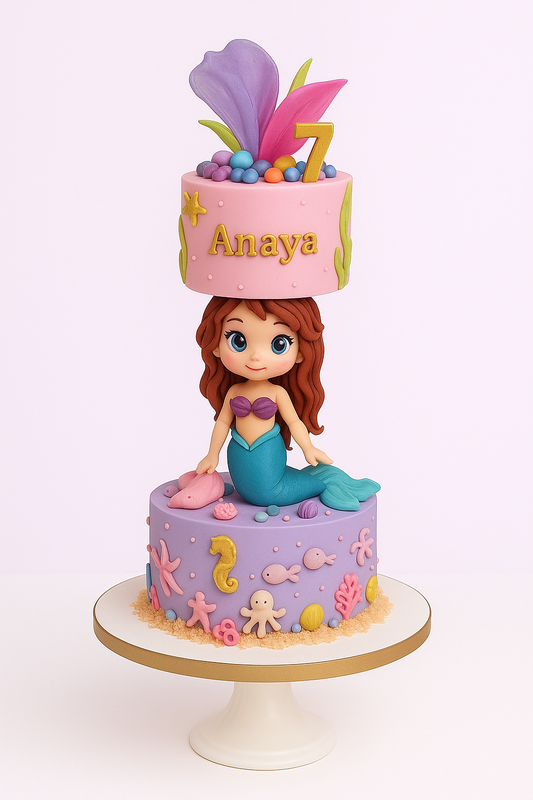 Little Mermaid Theme Cake