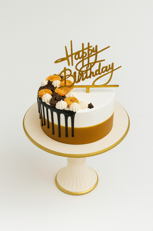 Elegant Choco-Butterscotch Drip Cake