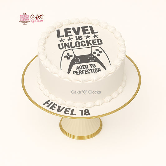 Gamer Level-Up Birthday Cake
