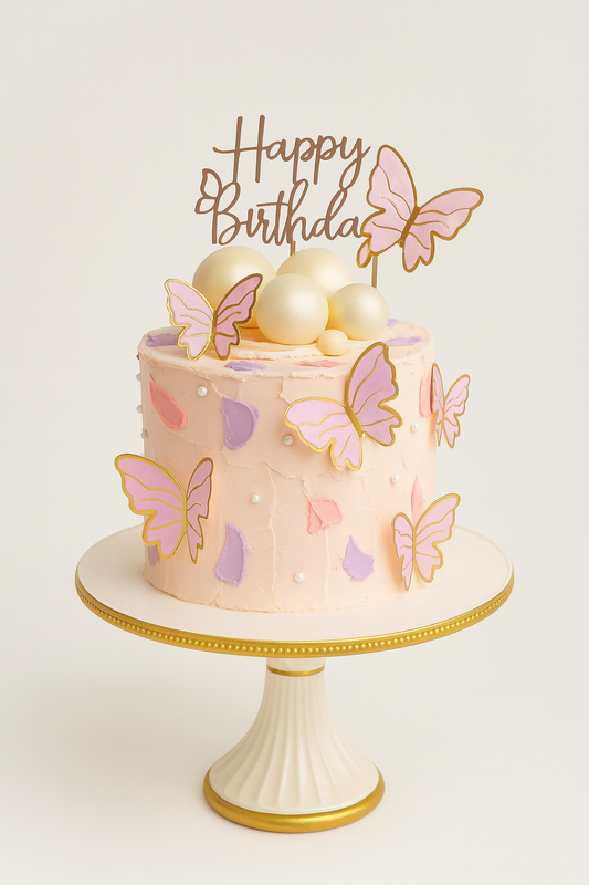 Whimsical Butterfly Delight Cake