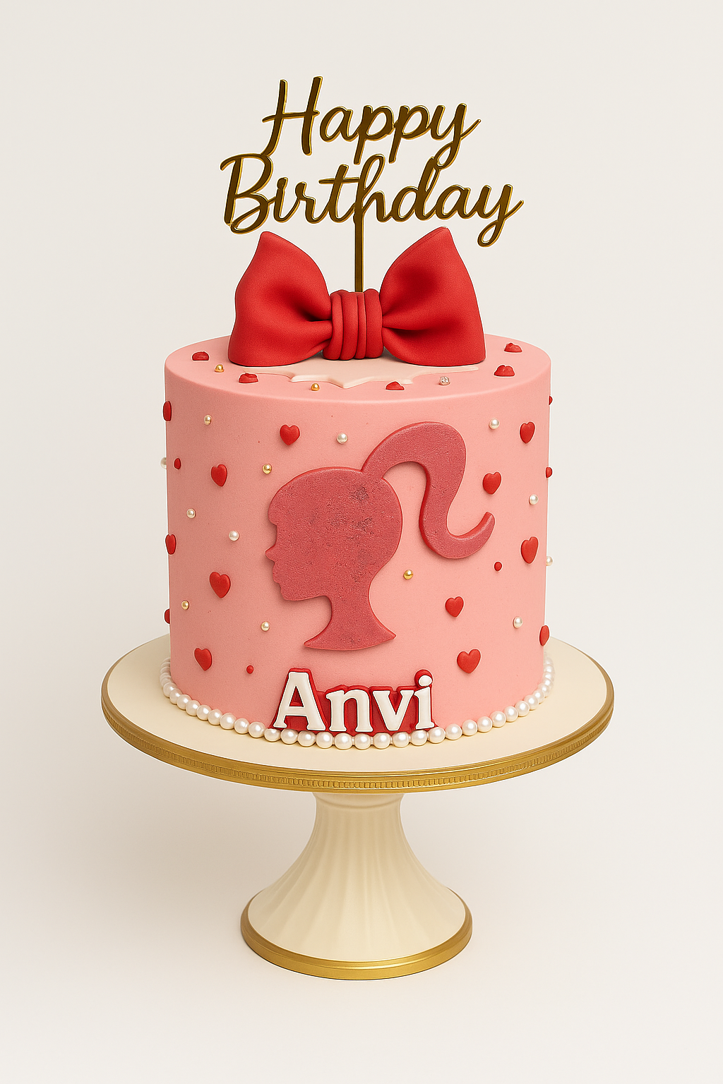 Barbie Bow Birthday Cake