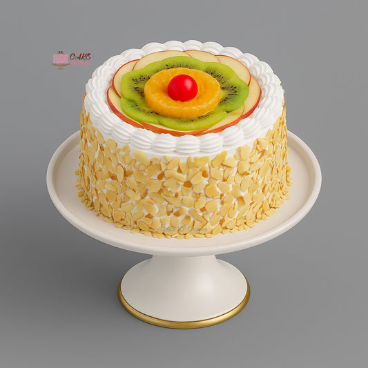 Almond Fruit Fantasy Cake