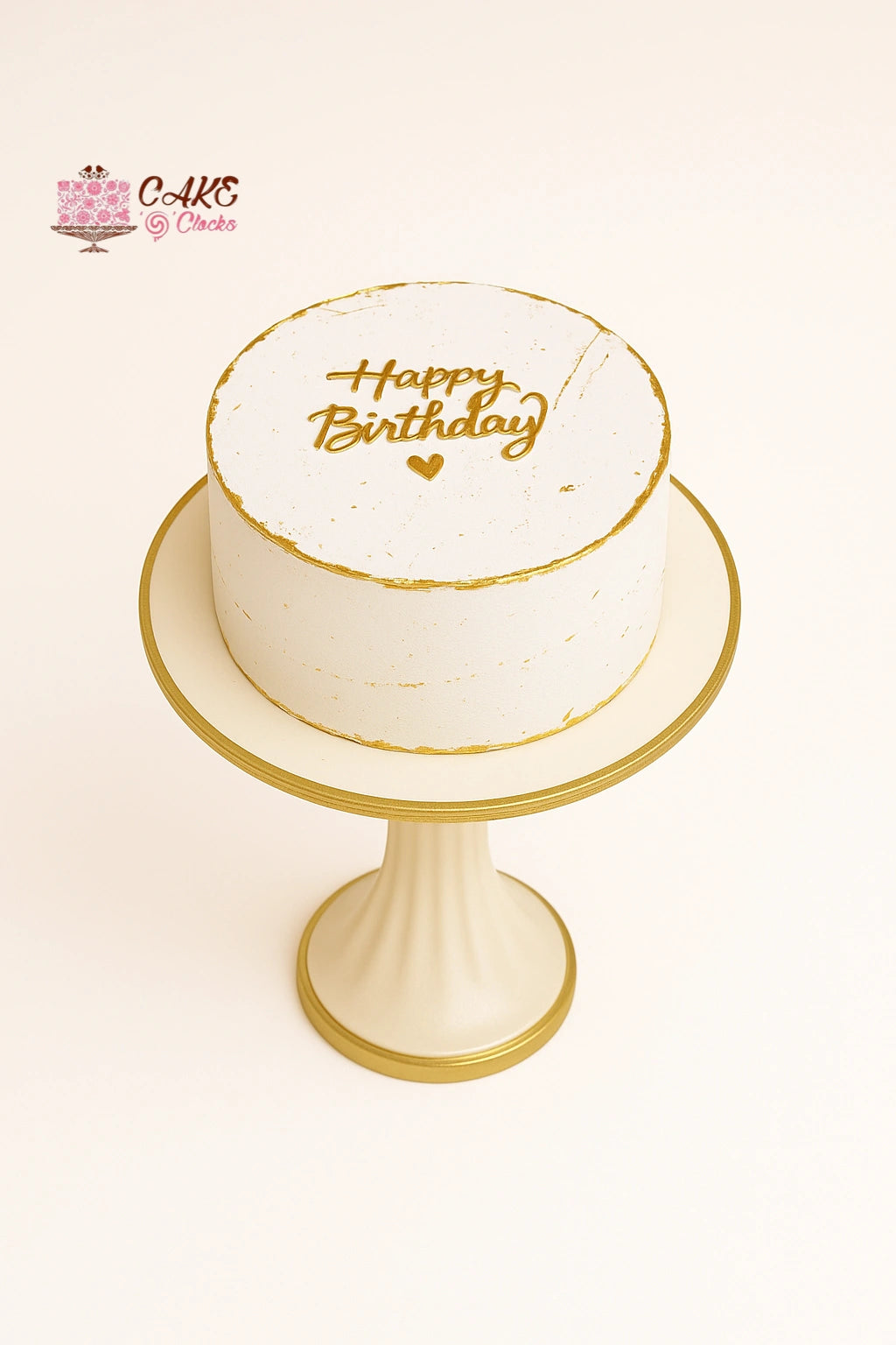 Minimalist Gold Birthday Bento Mini Cake