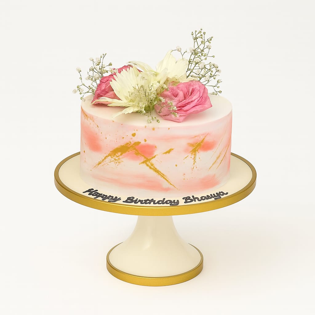 Elegant Floral Watercolor Cake
