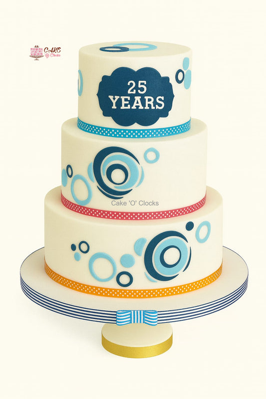 25 Years Silver Jubilee Cake