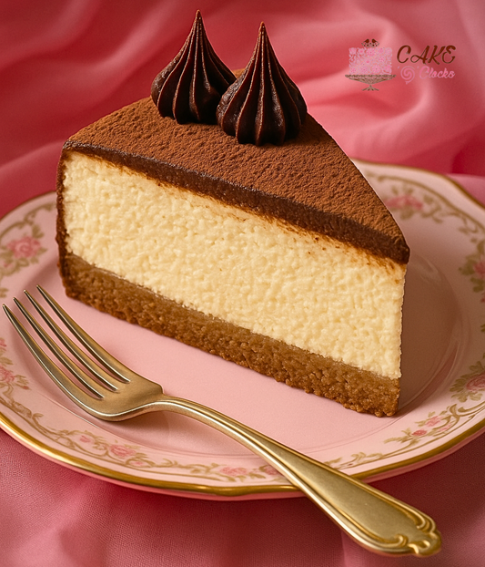 Tiramisu Baked Cheesecake Slice