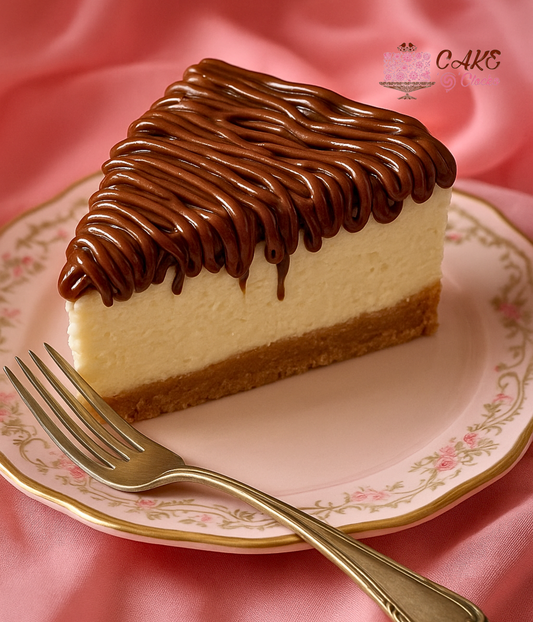 Chocolate Drizzle Baked Cheesecake