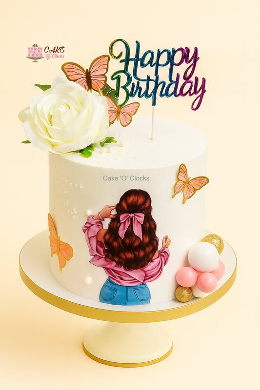 Butterfly Girl Cake