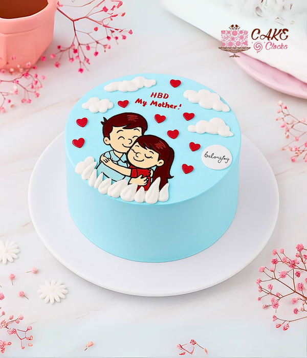 Cute Couple Mini Cake