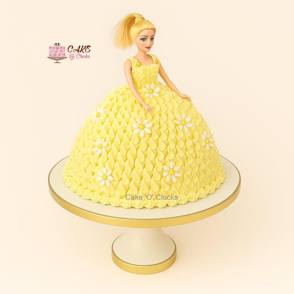 Sunny Yellow Doll Cake