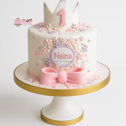Floral Crown Princess Cake
