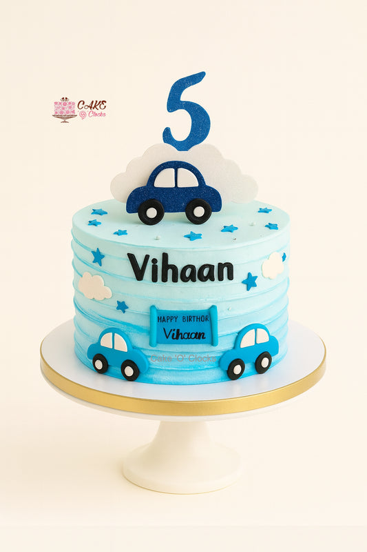 Blue Car Birthday Cake