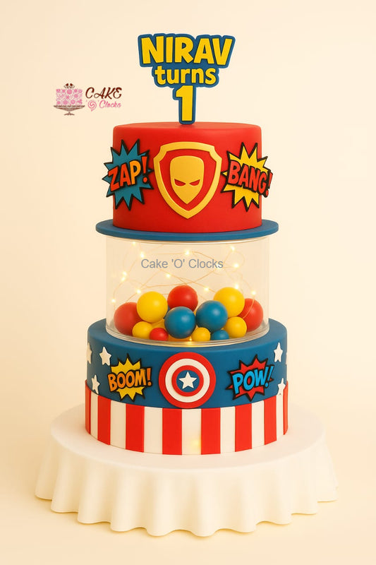 Superhero Comic Cake