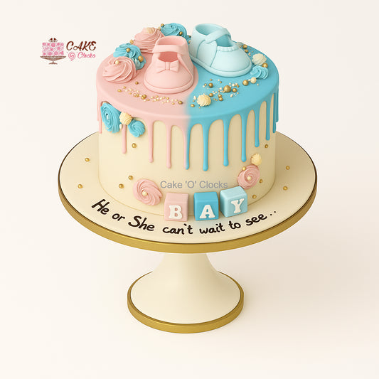 Baby Booties Drip Cake