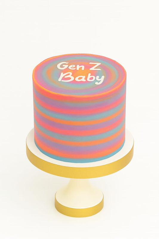 Gen Z Baby Neon Cake