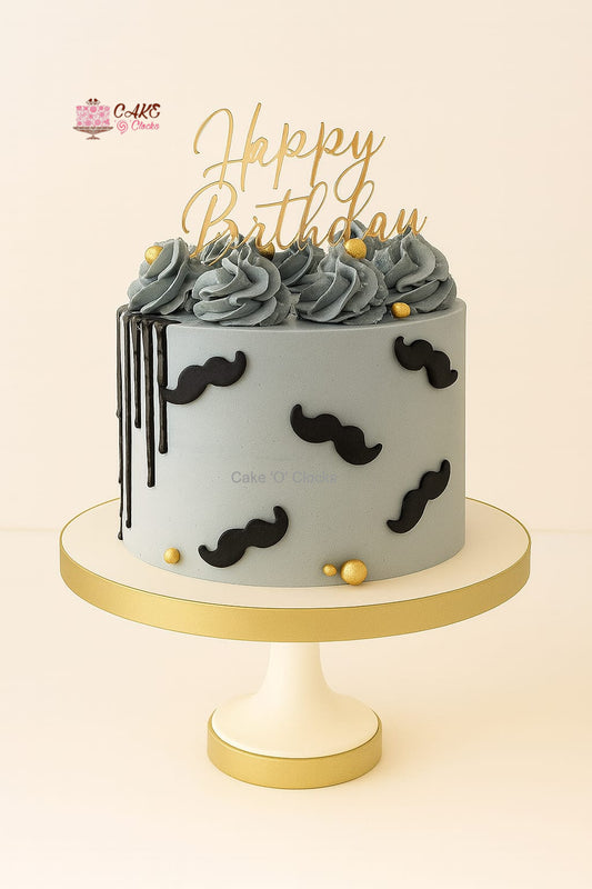 Gentleman Mustache Cake