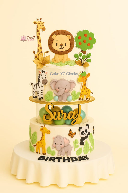 Jungle Safari Animal Cake