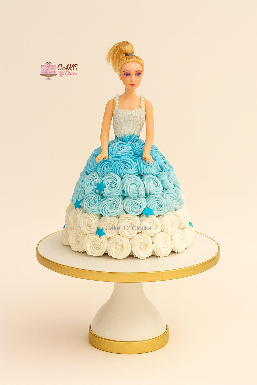 Blue Star Doll Cake