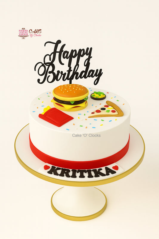 Burger & Pizza Foodie Cake