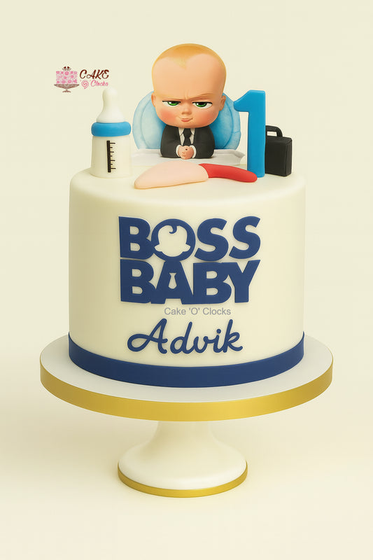 Classic Boss Baby First Birthday Cake