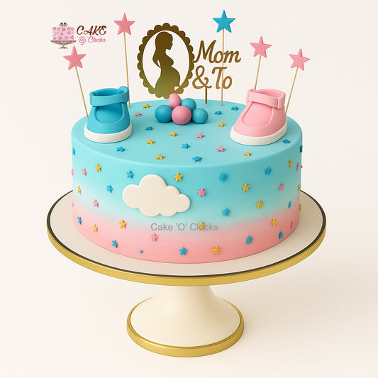 Mom & To Be Baby Shower Cake