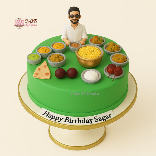 Indian Thali Theme Cake