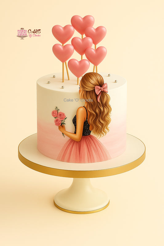 Heart Girl Cake