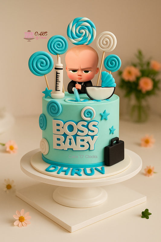 Candy-Themed Boss Baby Cake