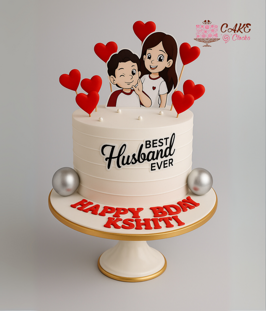Cartoon Couple Birthday Cake