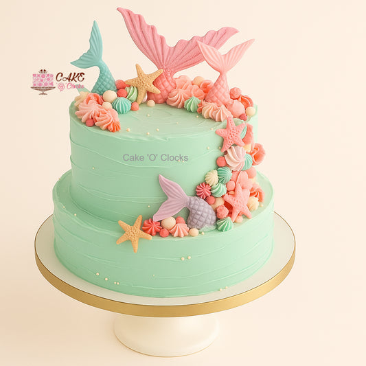 Coral Reef Mermaid Cake