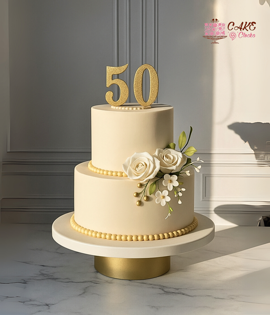 Classic Golden Jubilee Cake