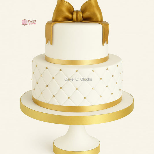 Golden Bow Luxury Cake