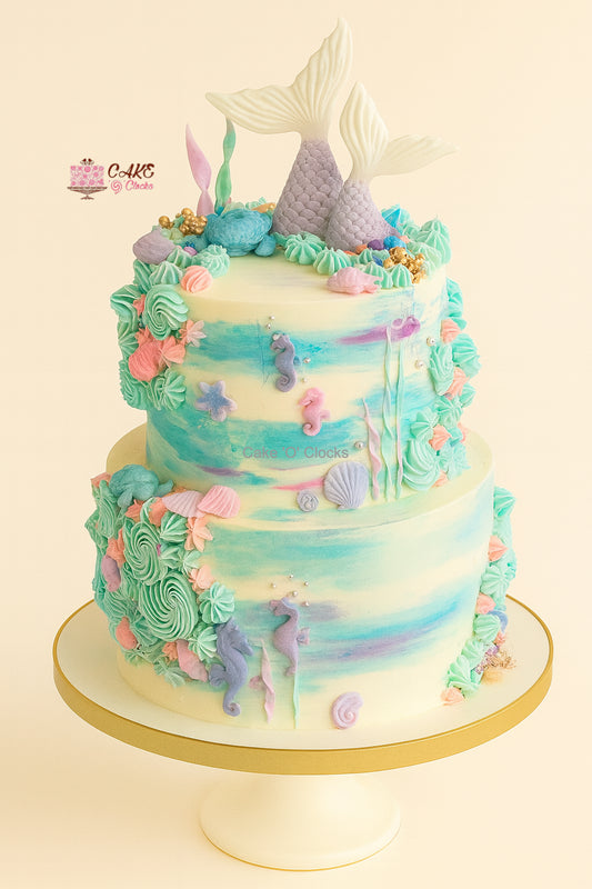 Seashell Treasure Mermaid Cake