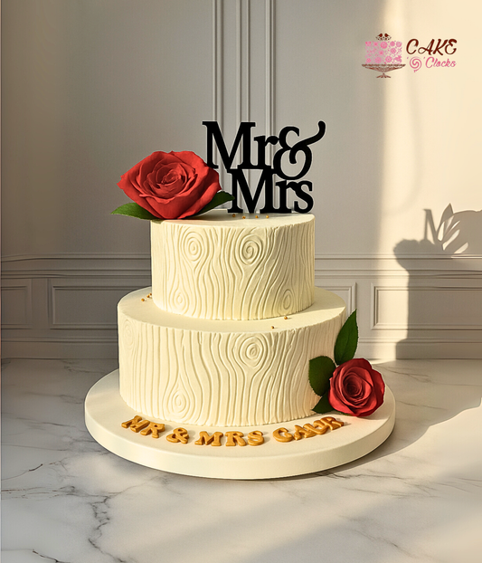Mr & Mrs Wedding Cake