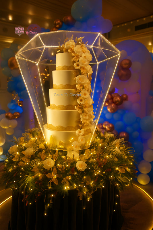 Diamond Floral Cake