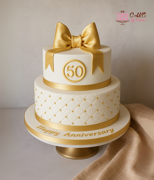Golden Jubilee Celebration Cake