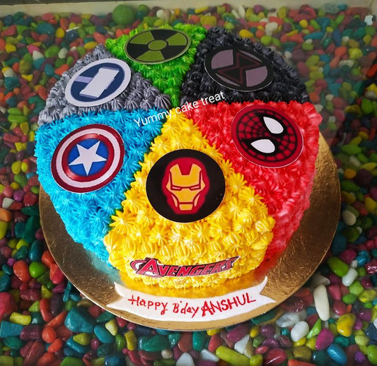 Avengers Cream Cake
