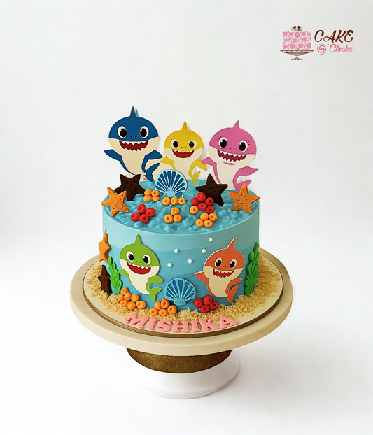 Baby Shark Birthday Cake