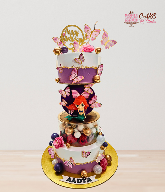 Butterfly Mermaid Doll Cake